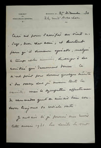 Antonin BESSON - Lettre autographe signée à André DUPUIS, Bordeaux, 1930