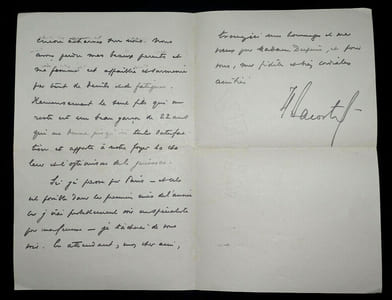 Antonin BESSON - Lettre autographe signée à André DUPUIS, Bordeaux, 1930