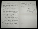 Antonin BESSON - Lettre autographe sign&eacute;e &agrave; Andr&eacute; DUPUIS, Bordeaux, 1930. Antonin Besson