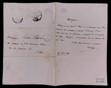 Joseph-Xavier BONIFACE dit SAINTINE - LETTRE AUTOGRAPHE SIGNÉE, 1841