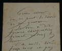 Ars&egrave;ne Houssaye - Lettre autographe "Grave erreur". Ars&egrave;ne Houssaye