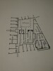Plan des anciens bains de Pomp&eacute;i - Dessin original sign&eacute;. Louis Henri Laffill&eacute;e