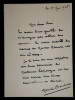 LETTRE AUTOGRAPHE SIGN&Eacute;E, 1er mai 1906. Marcel Baschet