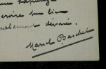 LETTRE AUTOGRAPHE SIGN&Eacute;E, 1er mai 1906. Marcel Baschet