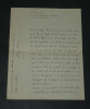 Alexis DANAN - Lettre autographe sign&eacute;e - 1925. Alexis DANAN