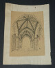 Dessin original sign&eacute; - Coupe transversale sur l'&eacute;glise de Saint-Avit-S&eacute;nieur. Louis Henri Laffill&eacute;e