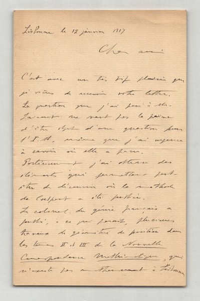 Rodolpho GUIMARAES - Lettre autographe sign&eacute;e de 3 pages - 1917. Rodolpho GUIMARAES