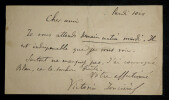 CARTE-T&Eacute;L&Eacute;GRAMME AUTOGRAPHE SIGN&Eacute;E &Agrave; Louis GALLET, 1885. Victorin Jonci&egrave;res
