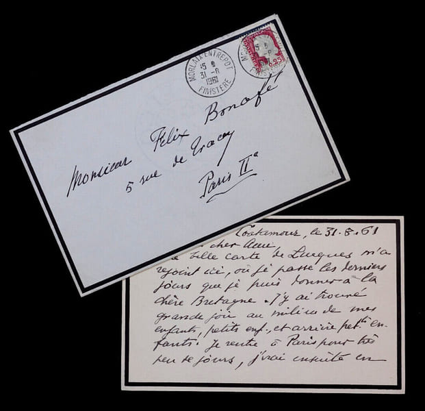 G&eacute;n&eacute;ral Maxime WEYGAND - INTIME LETTRE AUTOGRAPHE SIGN&Eacute;E &Agrave; F&eacute;lix BONAF&Eacute;, 1961. Maxime WEYGAND