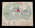 ROLLIN Louis - BILLET AUTOGRAPHE SIGNEE SUR CARTE DES COLONIES FRANCAISES. Louis Rollin