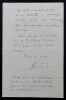 Ren&eacute; CLAIR - LETTRE AUTOGRAPHE SIGN&Eacute;E, 1954. Ren&eacute; CLAIR