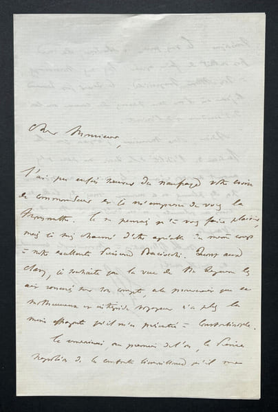 Edouard THOUVENEL, Ancien ministre - LETTRE AUTOGRAPHE SIGN&Eacute;E. Edouard THOUVENEL