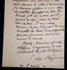 Charles Louis Saulces DE FREYCINET - LETTRE AUTOGRAPHE SIGN&Eacute;E, Paris, 1890. Charles Louis Saulces DE FREYCINET
