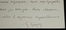 Georges Goyau - Lettre autographe sign&eacute;e de compassion suite &agrave; un deuil 1 page. Georges Goyau