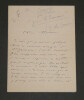 Octave Feuillet - Lettre autographe sign&eacute;e - Paris. Octave Feuillet