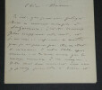 Octave Feuillet - Lettre autographe sign&eacute;e - Paris. Octave Feuillet