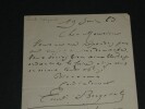 Emile BERGERAT po&egrave;te et dramaturge - LETTRE AUTOGRAPHE SIGN&Eacute;E 1889. Emile BERGERAT