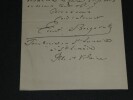 Emile BERGERAT po&egrave;te et dramaturge - LETTRE AUTOGRAPHE SIGN&Eacute;E 1889. Emile BERGERAT