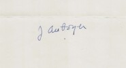 Jeannine Auboyer - Lettre autographe sign&eacute;e &agrave; Pierre L&eacute;vy - 1978. Jeannine Auboyer