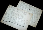 Gustave KAHN - Manuscrit autographe sur Andr&eacute; Rivoire "Berthe aux grands pieds". Gustave KAHN