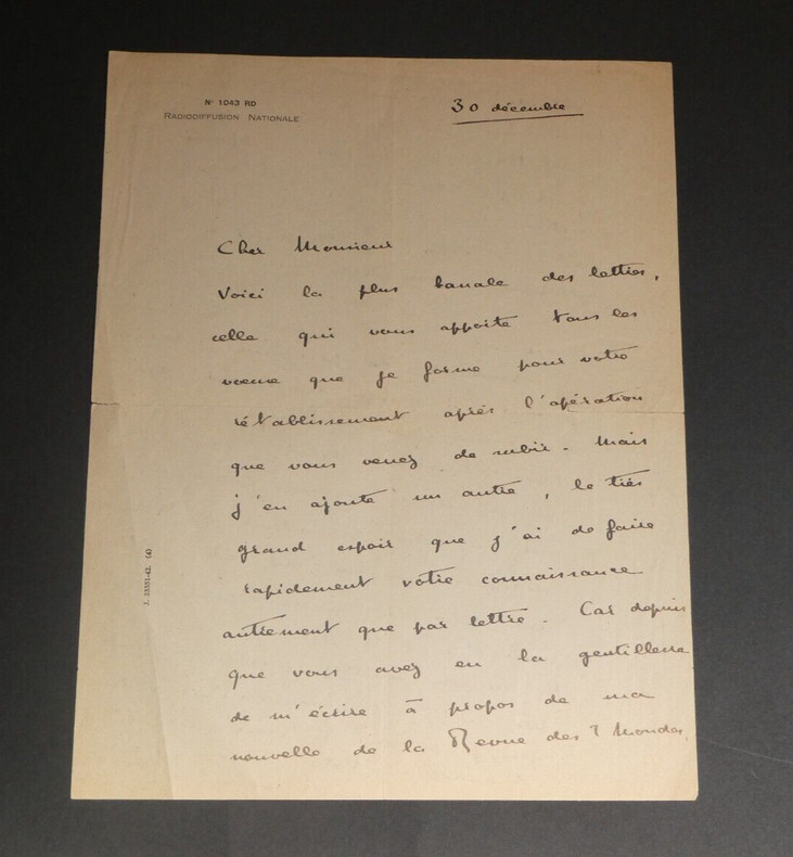 Michel ROBIDA - LETTRE AUTOGRAPHE SIGN&Eacute;E de 2 pages. Michel ROBIDA
