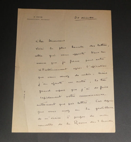Michel ROBIDA - LETTRE AUTOGRAPHE SIGN&Eacute;E de 2 pages. Michel ROBIDA