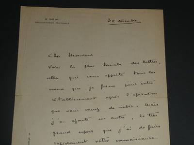 Michel ROBIDA - LETTRE AUTOGRAPHE SIGNÉE de 2 pages