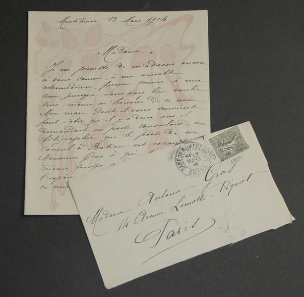 Marylie MARKOVITCH, &eacute;crivaine - LETTRE AUTOGRAPHE SIGN&Eacute;E &Agrave; Mme GRAS 1904 4 pages. Marylie MARKOVITCH