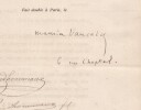 Pouvoir sign&eacute; Maurice Vaucaire – Collection coh&eacute;rente de 50 auteurs & musiciens. Maurice Vaucaire
