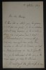 VILLEFOSSE Antoine H&eacute;ron de - LETTRE et AUTOGRAPHE SIGNEE, SEINE ET MARNE, 1889. Antoine H&eacute;ron de Villefosse