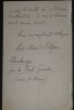 VILLEFOSSE Antoine H&eacute;ron de - LETTRE et AUTOGRAPHE SIGNEE, SEINE ET MARNE, 1889. Antoine H&eacute;ron de Villefosse