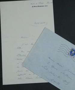 Alfred COLLING - LETTRE AUTOGRAPHE SIGNÉE, ouvrage sur Gustave Flaubert, 1958