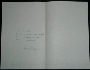 Alfred COLLING - LETTRE AUTOGRAPHE SIGNÉE, ouvrage sur Gustave Flaubert, 1958