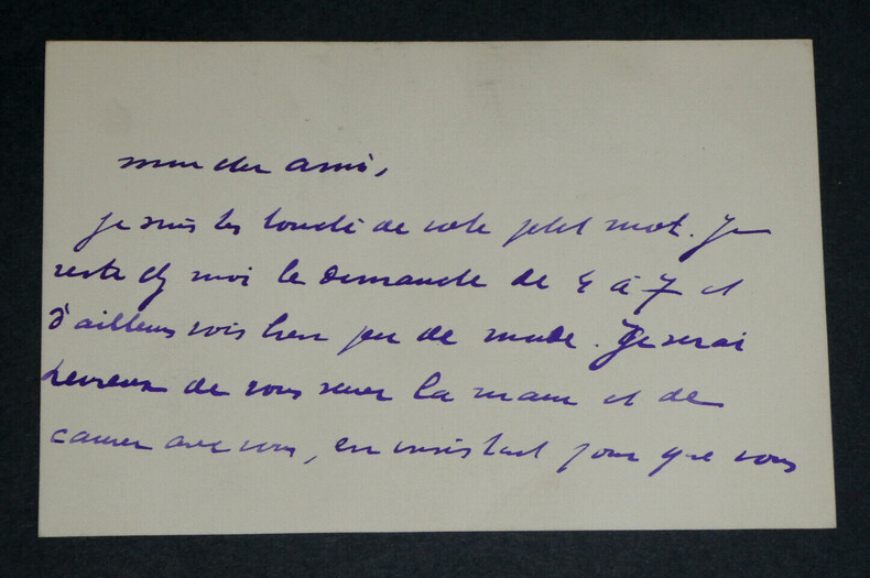Maurice BARRES - CARTE LETTRE AUTOGRAPHE SIGN&Eacute;E [Je reste chez moi] - 2 pages. Maurice BARR&Egrave;S