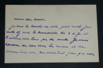 Maurice BARRES - CARTE LETTRE AUTOGRAPHE SIGN&Eacute;E [Je reste chez moi] - 2 pages. Maurice BARR&Egrave;S