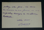 Maurice BARRES - CARTE LETTRE AUTOGRAPHE SIGN&Eacute;E [Je reste chez moi] - 2 pages. Maurice BARR&Egrave;S