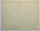 LETTRE AUTOGRAPHE SIGN&Eacute;E. Marie Louise de Riquet de Caraman Chimay