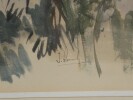 Aquarelle encadr&eacute;e et sign&eacute;e - Paysage de Brenne - Jean ROSSET. Jean ROSSET