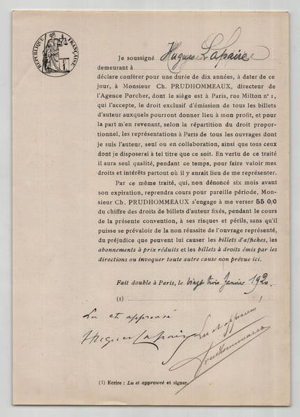 Pouvoir sign&eacute; par Hugues Lapaire – Collection coh&eacute;rente 25 auteurs & musiciens. Hugues Lapaire