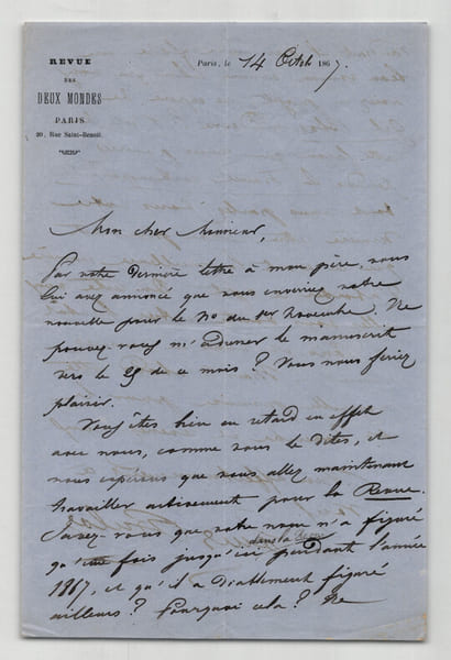 Louis Buloz - Lettre autographe sign&eacute;e - "Revue des deux mondes" - 1867. Louis Buloz