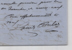 Louis Buloz - Lettre autographe sign&eacute;e - "Revue des deux mondes" - 1867. Louis Buloz