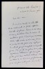 Andr&eacute; FOULON DE VAULX, Po&egrave;te - LETTRE AUTOGRAPHE SIGN&Eacute;E, Paris, 1951. Andr&eacute; FOULON DE VAULX