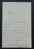 Ren&eacute; MARTINEAU, Biographe - LETTRE AUTOGRAPHE SIGN&Eacute;E, 1914. Ren&eacute; MARTINEAU