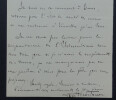 Ren&eacute; MARTINEAU, Biographe - LETTRE AUTOGRAPHE SIGN&Eacute;E, 1914. Ren&eacute; MARTINEAU