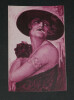 5 Cartes postales portraits de femmes curiosa sign&eacute;es Yves Die&yuml; dit Thiey. Yves Die&yuml; dit Thiey