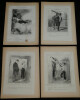 Le Carnaval &agrave; Paris - 4 lithographies extraites du Charivari. Gavarni, Paul (Sulpice Guillaume Chevalier, 1804–1866)