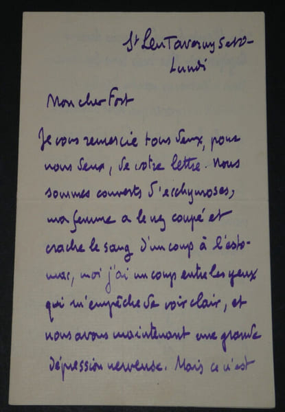 Camille MAUCLAIR - LETTRE AUTOGRAPHE SIGN&Eacute;E &agrave; Paul FORT. Camille MAUCLAIR
