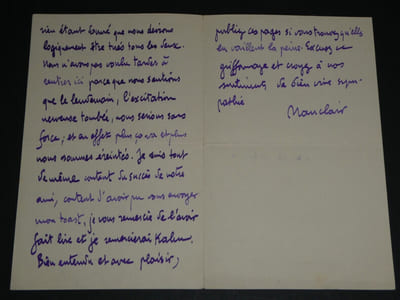 Camille MAUCLAIR - LETTRE AUTOGRAPHE SIGNÉE à Paul FORT