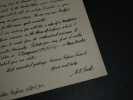 Edgar Odell LOVETT - LETTRE AUTOGRAPHE SIGN&Eacute;E A C.A. LAISANT, Princeton, 1902. Edgar Odell LOVETT