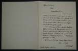 Edgar Odell LOVETT - LETTRE AUTOGRAPHE SIGN&Eacute;E A C.A. LAISANT, Princeton, 1902. Edgar Odell LOVETT